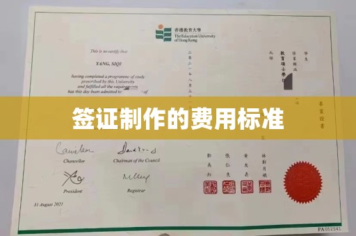 秦淮签证制作的费用标准