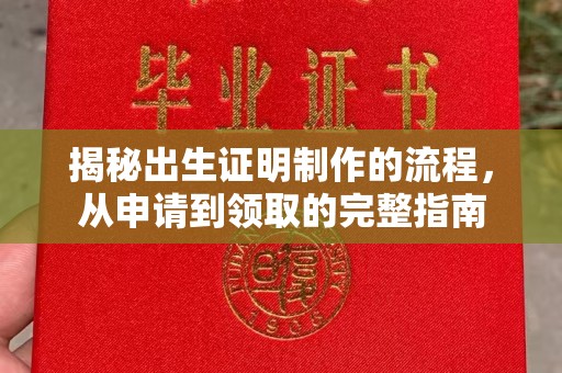 秦淮揭秘出生证明制作的流程，从申请到领取的完整指南