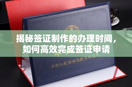 秦淮揭秘签证制作的办理时间，如何高效完成签证申请